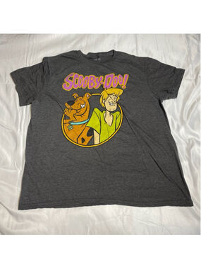 Men's Scooby-Doo! Short Sleeve Tee L Gray Yellow